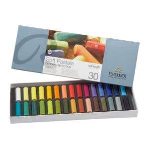 Rembrandt Artists Soft Pastels - Half Stick - 30 assorted colors
