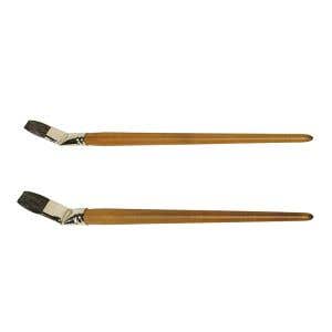 Paint Brush Polecat Hair - Flat Tip - Special Curved Grip