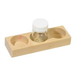 3 Hole-Wooden Paint Jar Holder for jars with lids