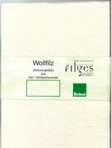 Filges Bioland Wool Felt- 5 sheets - Natural Color