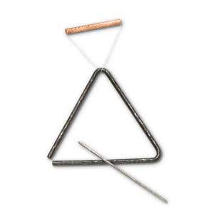 Choroi Triangle Set Iron Hammered ø 0.3" w/beater & handle