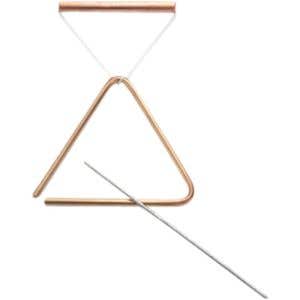 Choroi Triangular Set Bronze Medium Hammered 0.3" w/beater & handle