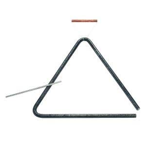 Choroi Triangle Set Bronze Extra Large Hammered 0.4" w/beater & handle