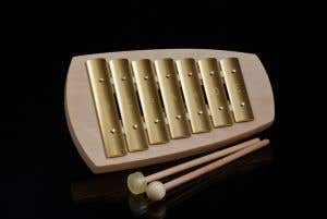 Auris Brass Pentatonic Straight Glockenspiel w/ wooden & rubber mallets - 7 tones - 440 Hz