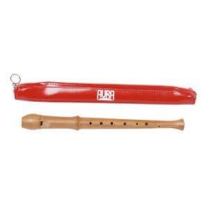 Aura Recorder German Fingering Unlacquered w/ Red Case