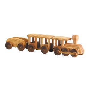 Debresk Wooden Toy Train w/ Wagons