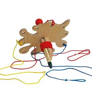 Line Drawer w/ Wax Crayon, 10 Strings, Instructions, & Booklet of Ideas