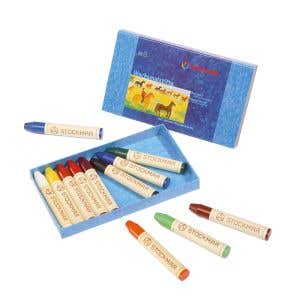 Stockmar Wax Stick Crayons Box - 12 assorted colors