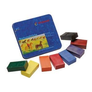 Stockmar Wax Block Crayons Tin Case - 8 assorted colors