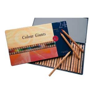 Art Makes Sense (AMS) Colour Giants Tin - 24 assorted colors + 1 splender pencil