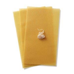 Beeswax Honeycomb Sheets - 3 sheets w/ wick