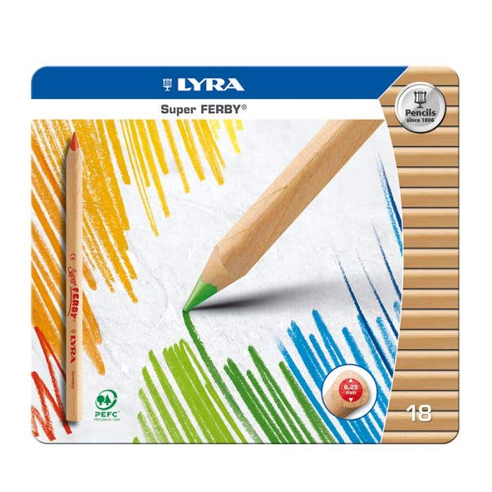 Lyra Super Ferby Astoria Selection Unlacquered Pencils - Tin Case